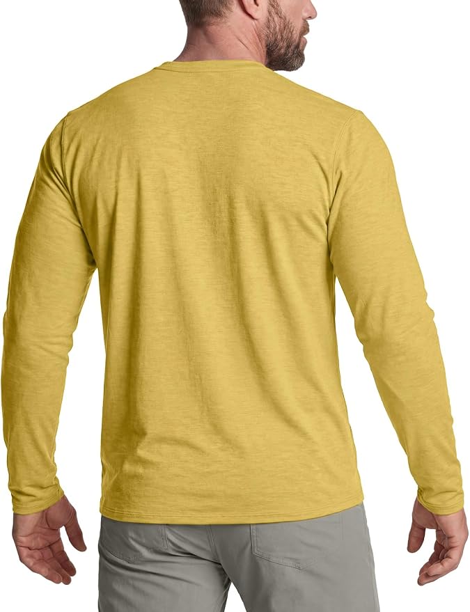 CQR Men's UPF 50+ Sun Protection Long Sleeve Quick Dry Athletic Shirts, Stretch Running Workout Hiking T-Shirts