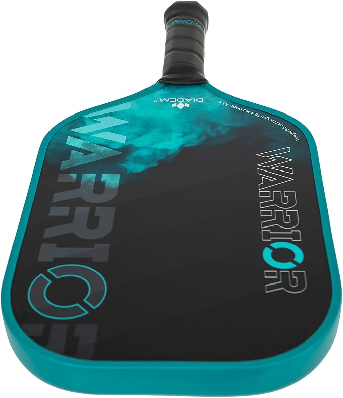 Diadem Warrior Pickleball Paddle | Carbon Fiber Face, 3X L-Core Hybrid Nomex Polymer Honeycomb Core, Grit Paint Surface for Spin, Control and Power | Indoor/Outdoor | USAPA Approved