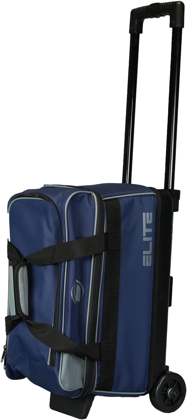 ELITE Basic Bowling Bag Double (2) Ball Roller with Rolling Wheels
