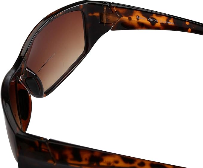 Mass Vision 'The Driver' 2 Pair of Unisex Bifocal Reading Sunglasses with High Definition Amber Lenses - UV400 Protection
