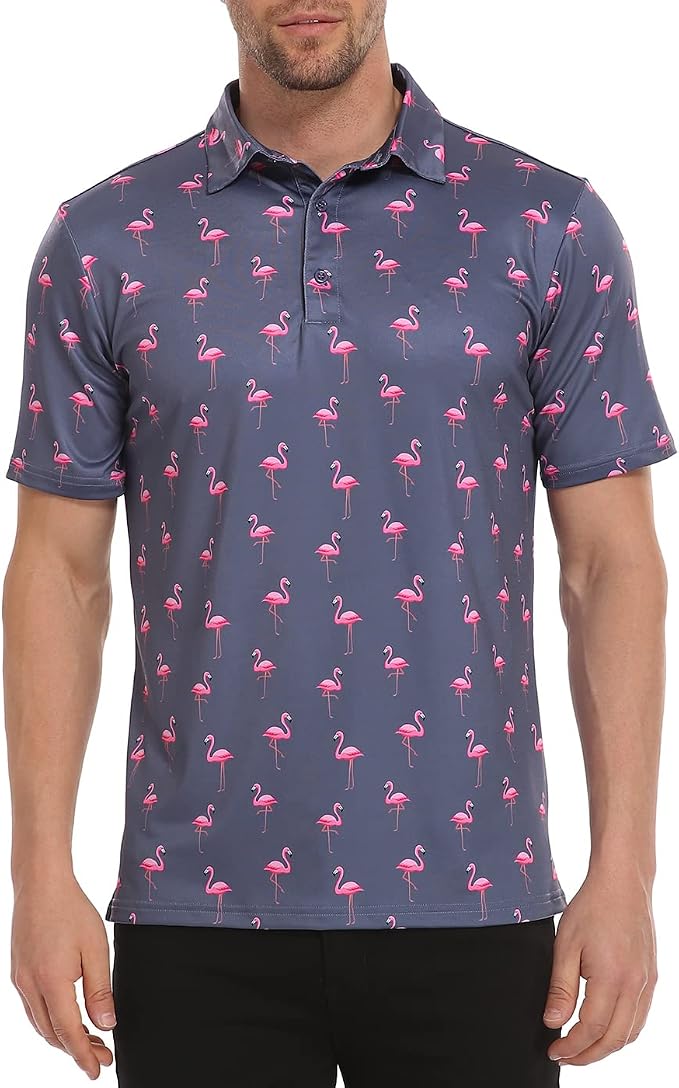 LRD Golf Shirts for Men UPF 50 Moisture Wicking Short Sleeve Polo Shirt
