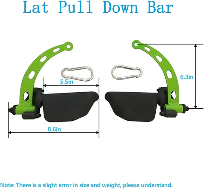 Adjustable Lat Pull down Bar, Cable Machine Attachments for Gym, Home Gym Fitness T-bar Row Pulldown Attachments, Lat Pull Down Machine Wide Grip Neutral Grip Handle