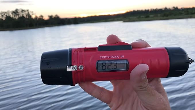Hawkeye DT1H Handheld Depth Finder with Temperature, 300 Feet