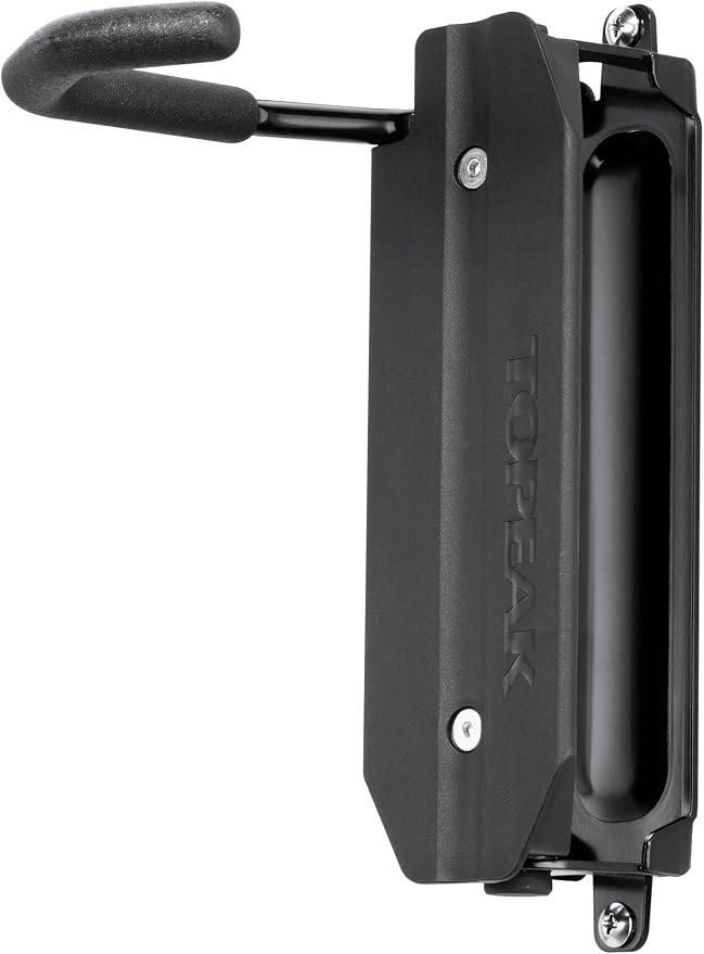 Topeak Swing-Up EX Bike Holder – Adjustable Wall-Mount Bicycle Storage Rack with Swing Mechanism, Space-Saving Design, Fits Tires up to 2.35”, Aluminum and Steel Construction, Easy Installation | indoor-bike-storage
