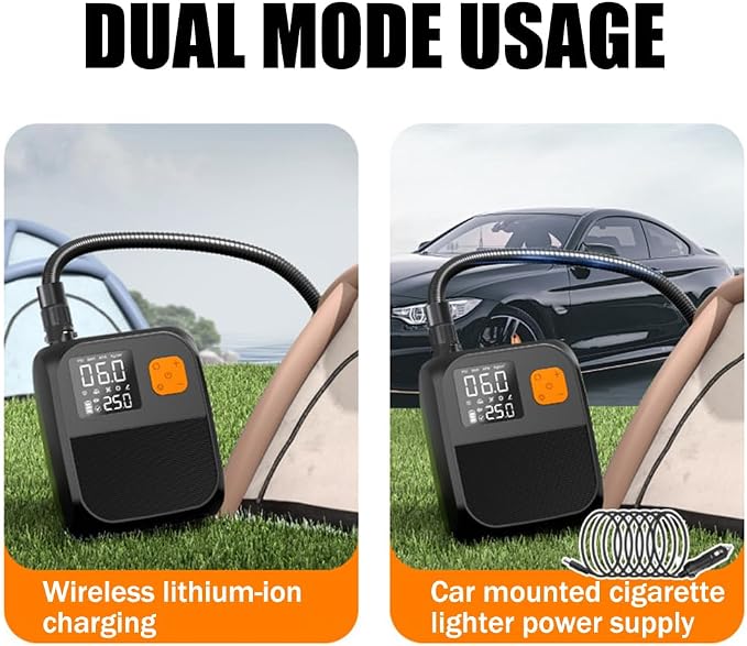 Rechargeable Paddle Board Pump with 8000mAh Battery,25PSI High Pressure SUP Pump & Car Adapter Powered Portable Electric Air Pump,for Stand Up Paddle Boards,Boats,Tent and Kayaks