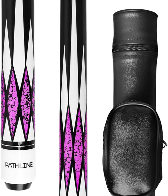 PLN Pool Cue Kit - 58 inch Canadian Maple Billiard Pool Stick and Hard Case