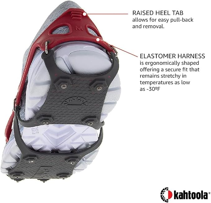 Kahtoola 1st Gen NANOspikes Footwear Traction for ICY Winter Road Running & Walking