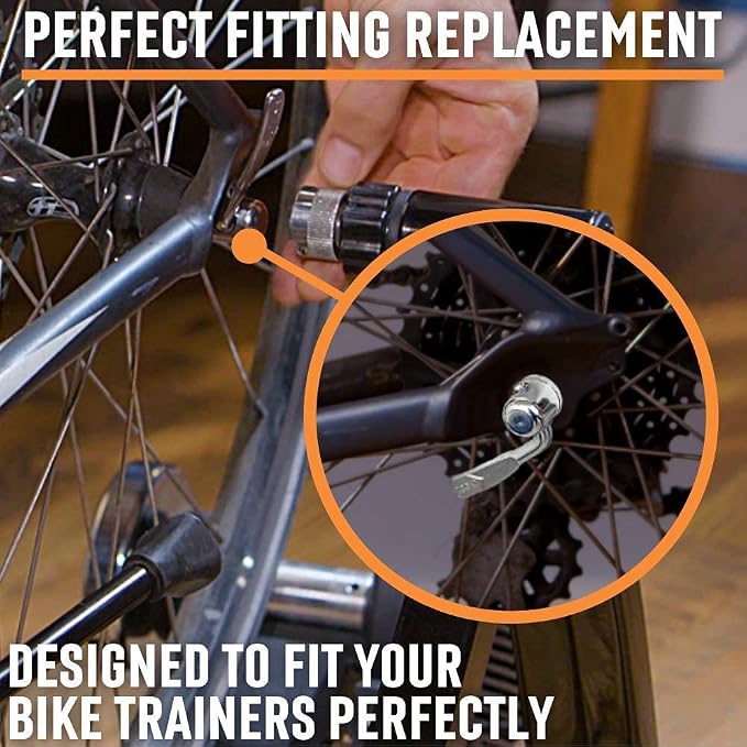 Bike Trainer Stand – Alpcour Portable Stainless Steel Indoor Trainer w/Magnetic Flywheel, Noise Reduction, 6 Resistance Settings, 2 Quick-Release Skewers & Bag – Stationary Exercise for All Bikes