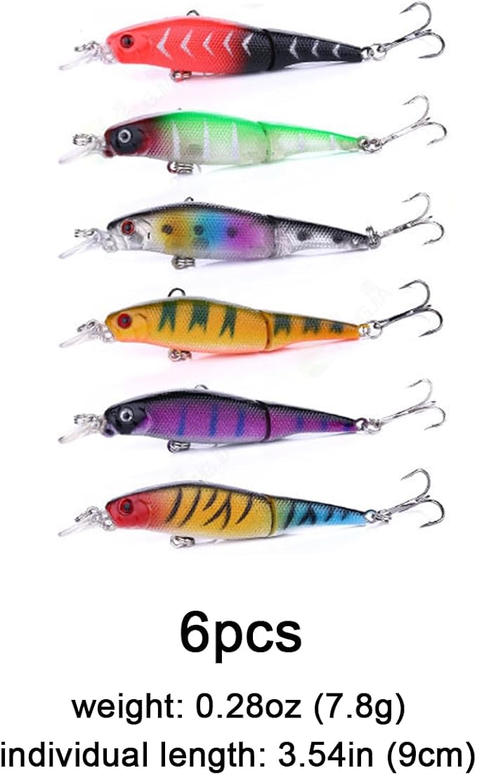 Fishing Lures Kit Minnow Popper Crank Baits Freshwater Bass Fishing Baits Set