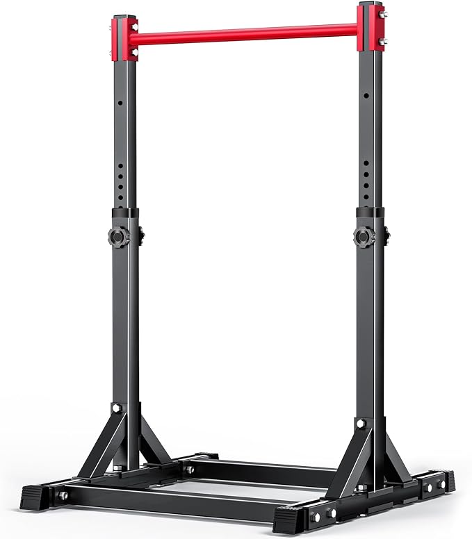 AFFLUENT Pull Up Bar Stand Free Standing Pull Up Bar Station 8 Adjustable Heights Power Tower for Home Gym Workout 330lbs Capacity