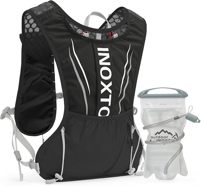 IX INOXTO Running Hydration Vest for Men Women Water Backpack for Running 3L Running Hydration Pack for Trail Running Marathon Race Hiking