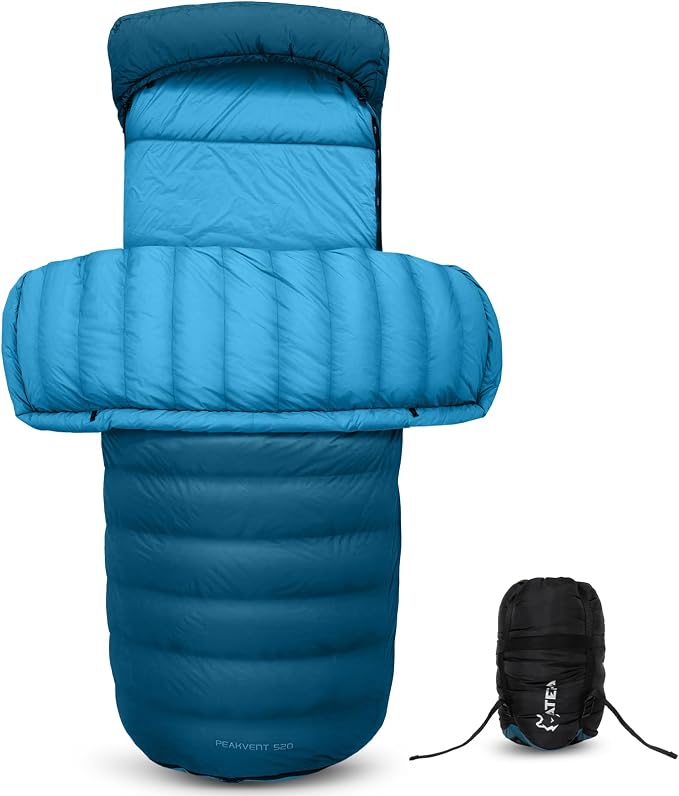 ATEPA Down Sleeping Bag for Adults, Recycled Ultralight 35°F 40°F 45°F 50°F 650FP / 700FP 3 Season Compact Sleeping Bags with Compression Sack for Backpacking Camping Hiking, Can Be Attached to Pad