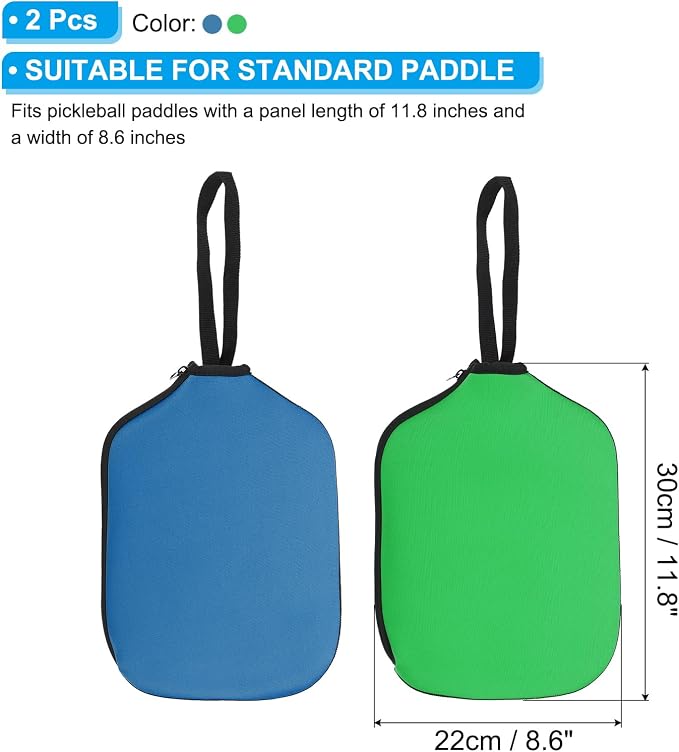 PATIKIL Pickleball Paddle Covers Neoprene Pickleball Racket Sleeve Paddle Storage Bag with Carrying Strap for Pickleball Paddles