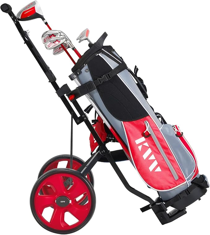 KVV 2-Wheel Junior Golf Cart for 3-10 Years Old Adjustable Upper Bracket