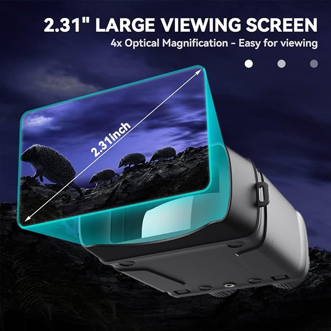 R6 Digital Night Vision Binoculars 1080p Full Infrared Night Vision Goggles for Camping Travel