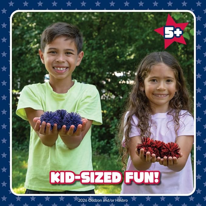 Koosh Double Kornhole 4th of July - Cornhole Set for Kids - Outdoor Toys for Boys and Girls - Perfect for Beginners - Preschool Toys, Easy Storage, 2 Kornhole Board, 6 Koosh Balls Included, Ages 5+