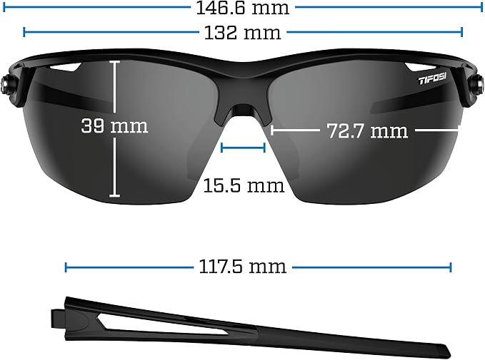 Tifosi Optics Navar Sport Sunglasses - Ideal For Golf, Pickleball, Running & Tennis. Vented Lenses Prevent Fogging