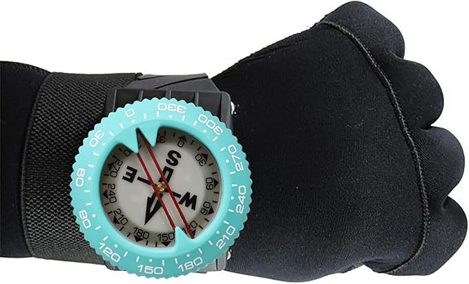 Scuba Choice Diving Compass (Wrist/Bungee Mount) – Easy-to-Read Underwater Navigation Tool for Scuba Diving, Durable Design with Rotating Bezel, Reliable Directional Aid for Deep Dive Adventures