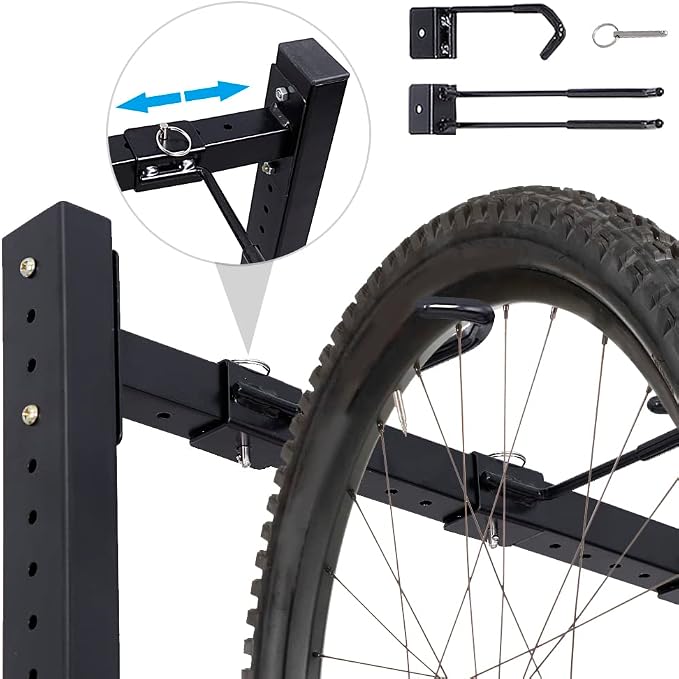 Bicycle Storage Rack for Home and Garage Organizer | Freestanding Bike Storage Rack Max 5 Bikes, Heavy-Duty Solid Steel Bike Racks for Garage