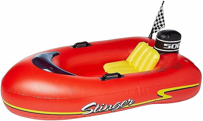 Swimline Rainbow Island Pool Inflatable Ride-On, White, 68"/64"/16"