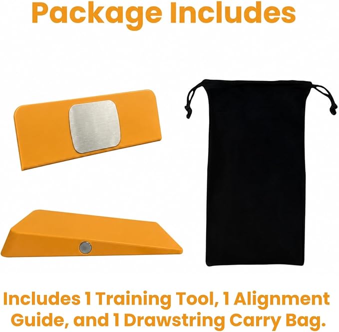 Golf Swing Trainer, Wedge Chipping Aid with Magnetic Guide Wall | PETG build, 0.16 lb weight, carry pouch, impact position drills, left or right hand use