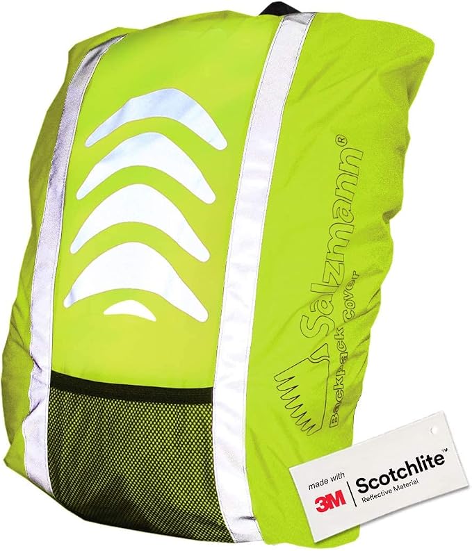 Salzmann 3M Reflective Backpack Cover | High Visibility, Waterproof & Weatherproof | Ideal for Cycling, Running & Hiking