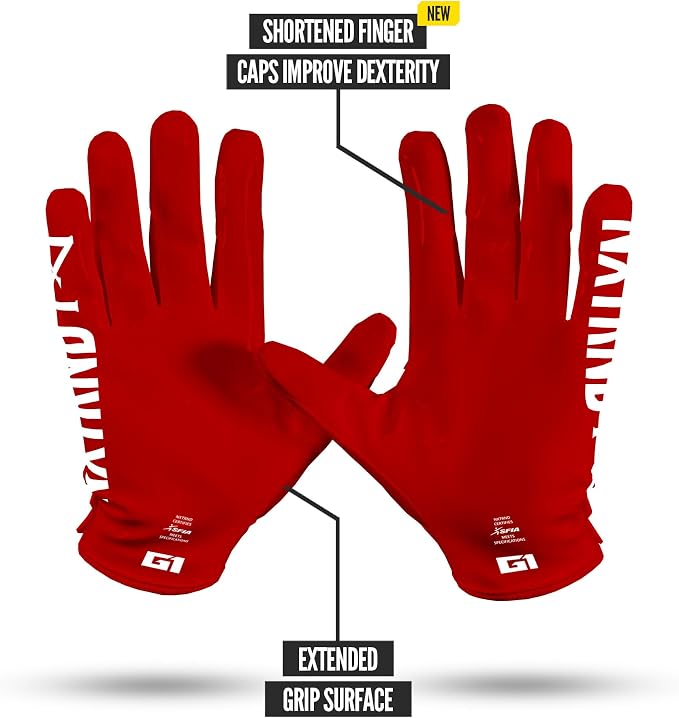 Nxtrnd G1 Pro Men's Football Gloves, Adult Sticky Receiver Gloves