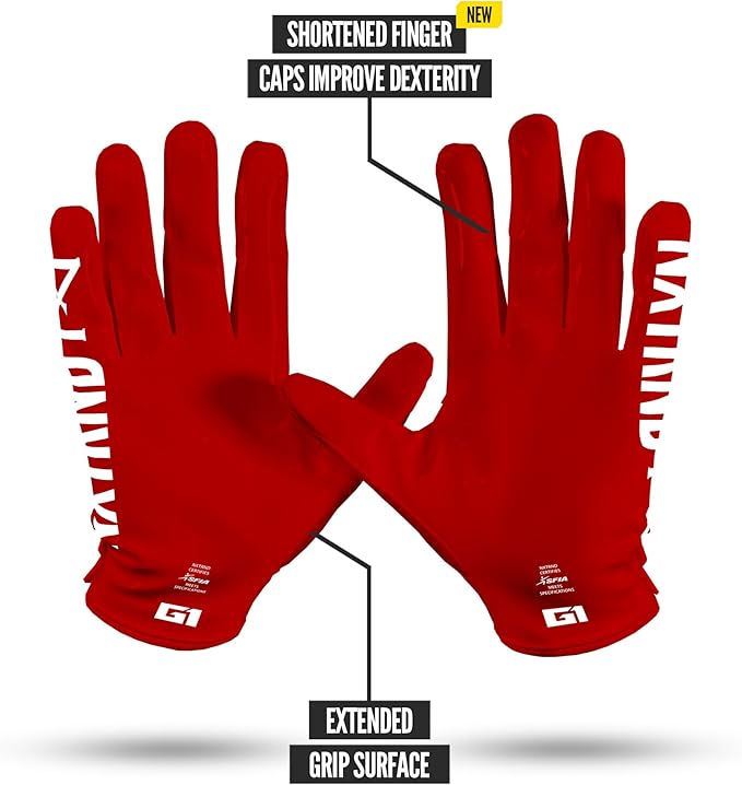 Nxtrnd G1 Pro Men's Football Gloves, Adult Sticky Receiver Gloves