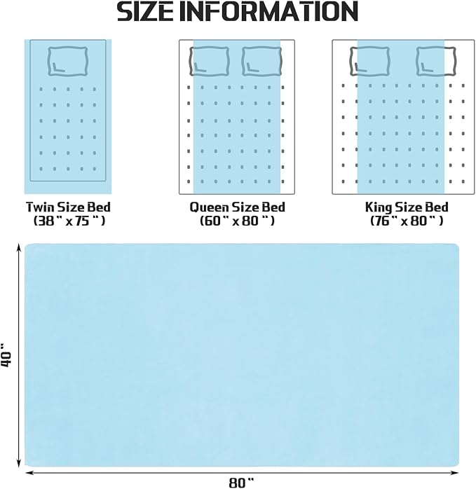 Mixweer 2 Pcs Oversized Bath Towels, 40 x 80 Inch Giant Microfiber Jumbo Bath Sheets Ultra Soft Bathroom Microfiber Quick Dry Absorbent Shower Towels for Spa Camping Beach (Light Blue)