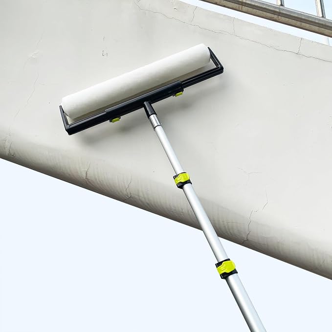 18 Inch Paint Roller Set, 9-18 inch Adjustable Roller Frame, 3pcs 18’’ Roller Covers and 1.48-3.12ft Extension Pole for Ceiling,Wall,Floor,Decks Painting