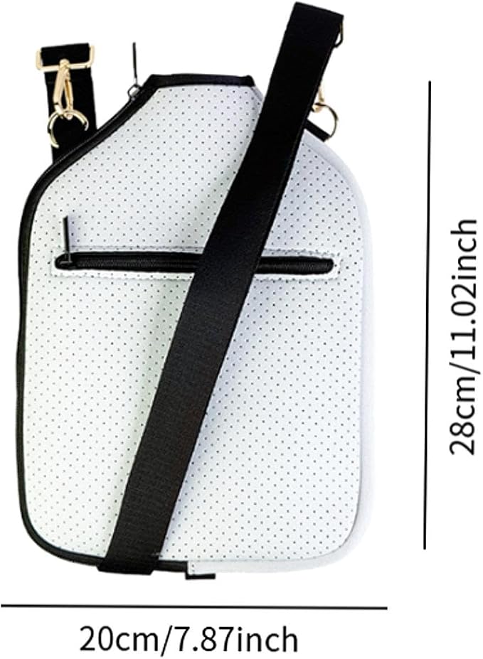 harayaa Paddle Cover Neoprene Racket Sleeve with Detachable Shoulder Strap Zipper Storage Bag Holder Case Suitable for Park Activities Home Communi