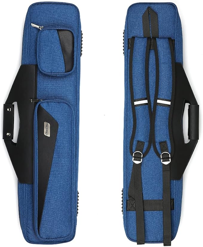 Pool Cue Case 4x4 with Backpack Straps Carrying Case for 4 Pool Cues