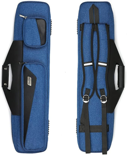 Pool Cue Case 4x4 with Backpack Straps Carrying Case for 4 Pool Cues