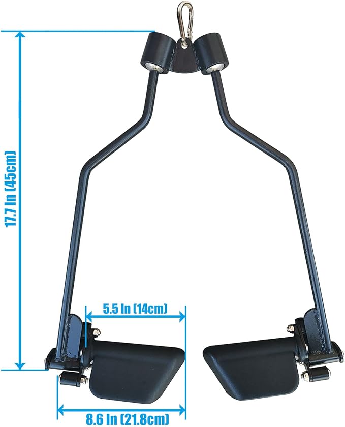 Adjustable Lat Pull down Bar, Cable Machine Attachments for Gym, Home Gym Fitness T-bar Row Pulldown Attachments, Lat Pull Down Machine Wide Grip Neutral Grip Handle