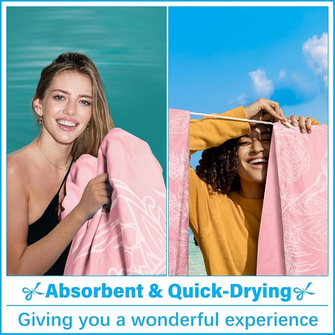 Vikumond Oversized Turkish Beach Towel Blanket XXL Cotton Sandproof Towels Boho Woven Extra Large Big Sand Free Giant Throw Blankets Huge Quilt XL Picnic Camping Necessities Cloud for Adult Gifts