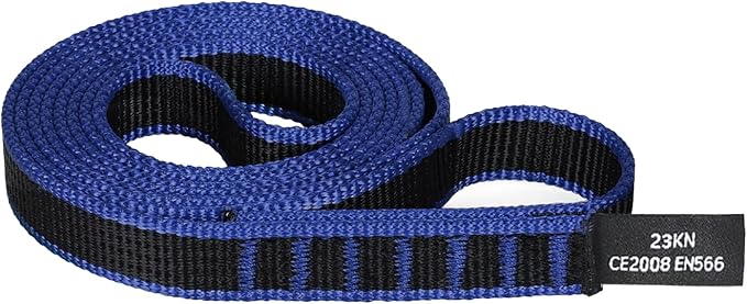 18mm Nylon Climbing Sling Runner 23KN CE2008/EN566 Certified - Webbing Straps for Outdoor Rock Climbing, Rappelling, Swing, Yoga Hammock etc