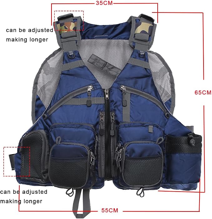 Kylebooker Fly Fishing Vest Pack Adjustable for Men and Women