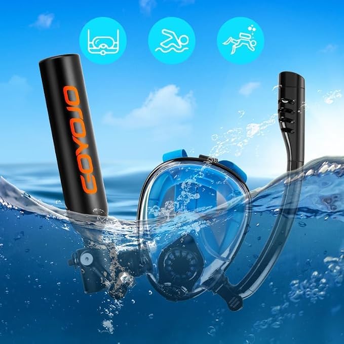 GOYOJO Mini Scuba Tank with DOT Certified, Portable Scuba Diving Kit with Optional Snorkel Mask Combo, Refillable Emergency Backup Pony Bottle for Snorkeling, Underwater Breathing, Training
