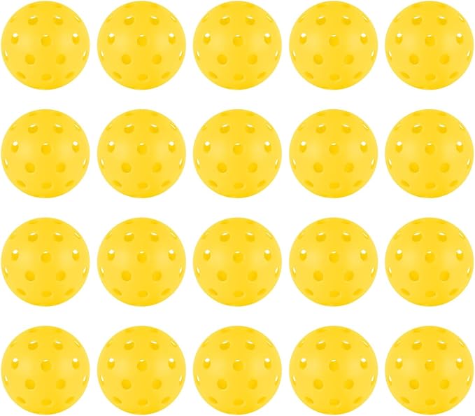 4/6/12/20/50/100 pcs Pickleball Balls,40 Hole Outdoor Pickleball Balls,8mm Precision Drilled-Spaced Pickle Ball Set-Profession Plastic Ball for Pickleballs Paddles and Indoor Floor Sport Court