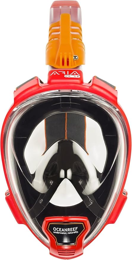 OCEAN REEF - Aria QR + Quick Release Snorkeling Mask - Full Face Snorkeling Mask - 180 Degree Underwater Vision - 8 Colours and 4 Sizes