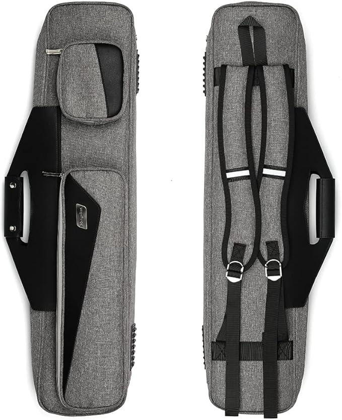 Pool Cue Case 4x4 with Backpack Straps Carrying Case for 4 Pool Cues