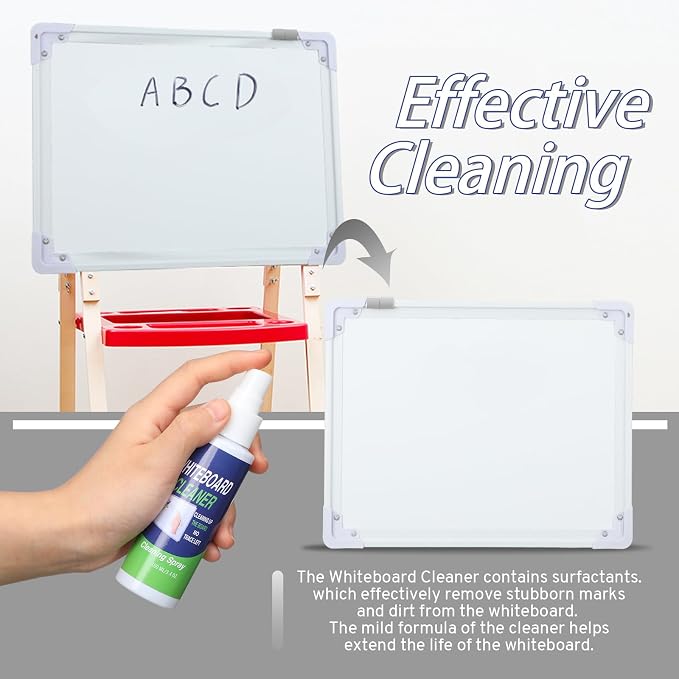 Fuyoooo 6 Pack Whiteboard Cleaner 3.4 Fl oz White Board Cleaning Spray Dry Erase Board Cleaner with Microfiber Shag Whiteboard Eraser Removes Stubborn Marks from Chalkboard(Grey)