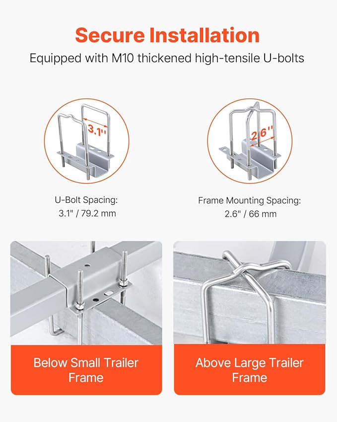VEVOR Boat Trailer Guide, 16.7"- 60″ Adjustable Design Trailer Guide Poles, 2PCS Trailer Guide-Ons for Ski Boat, Fishing Boat or Sailboat Trailer