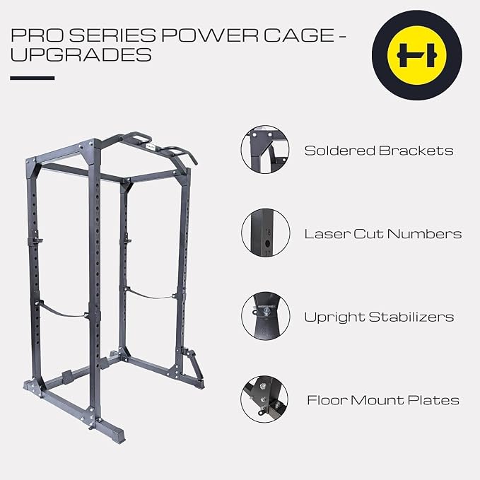 Fitvids Multiple Specifications Power Cage Squat Rack, Includes J-Hooks and Safety Straps, Other Optional Accessories