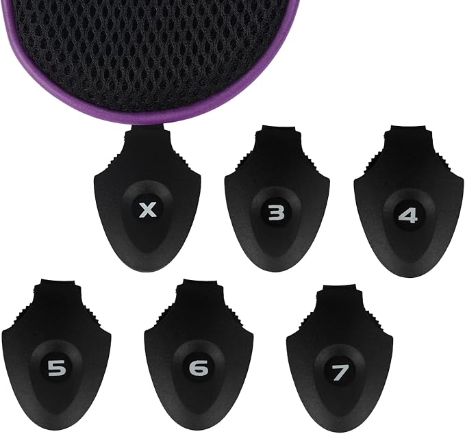 Andux 2 Pack Long Neck Golf Hybrid Club Head Covers Dial No. Tag CTMT-01 | Mesh Breathable material | all the Same Size | Coloured Piping | Pull-On Closure