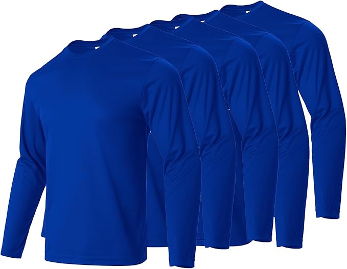 Mens Long Sleeve T-Shirts Casual Crew Neck Tee Shirt Summer Soft Running Swimming Cycling Fishing Tops