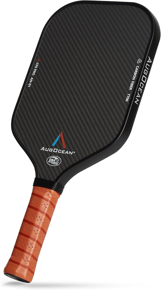 Pickleball Paddle,Pickleball Paddles-3K Raw Carbon Fiber Pickle Ball Paddle Surface with Great Grit & Spin,T700 Pickleball Racket with Excellent Power,Control and Balance,USAPA Approved