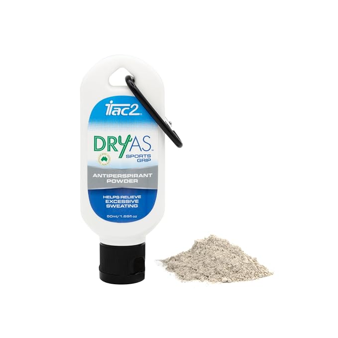 iTac2 DryAS Powder - 50ml - anti sweat - sports grip powder for climbing, pickleball, grip aid