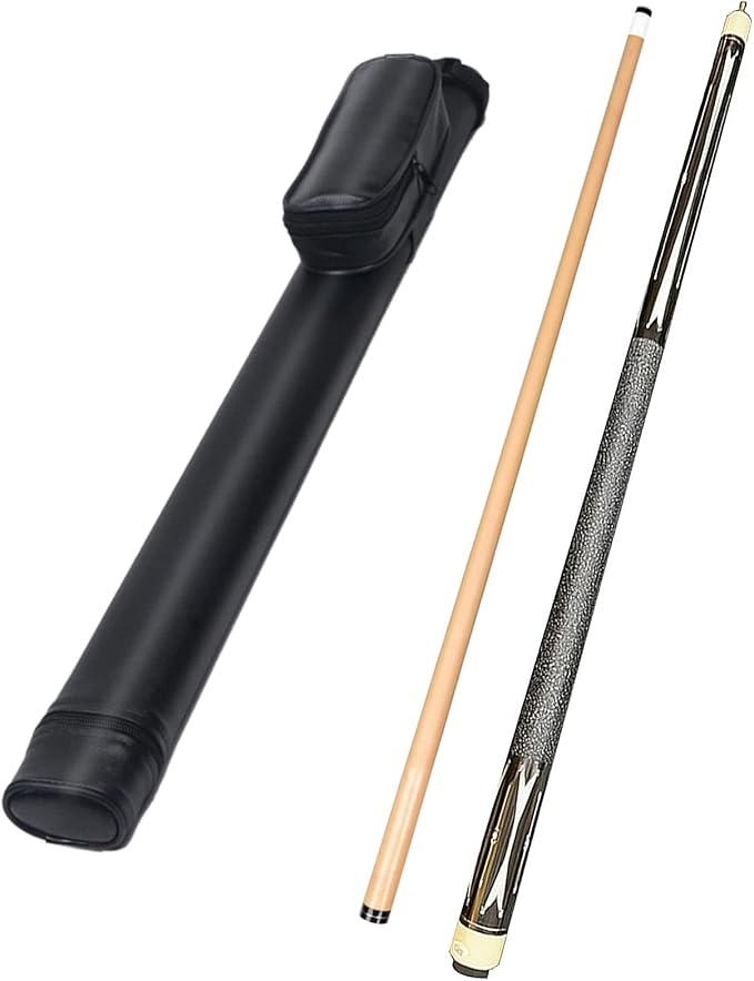 SUPERDIAMOND Pool Cue Stick Set Billiard Cue Sticks with Hard Case, 2-Pieces 58" Pool Table Sticks, 12.5 mm Tip Pool Queue,Pool Stick Set for Home Recreation, Billiards Clubs, Training