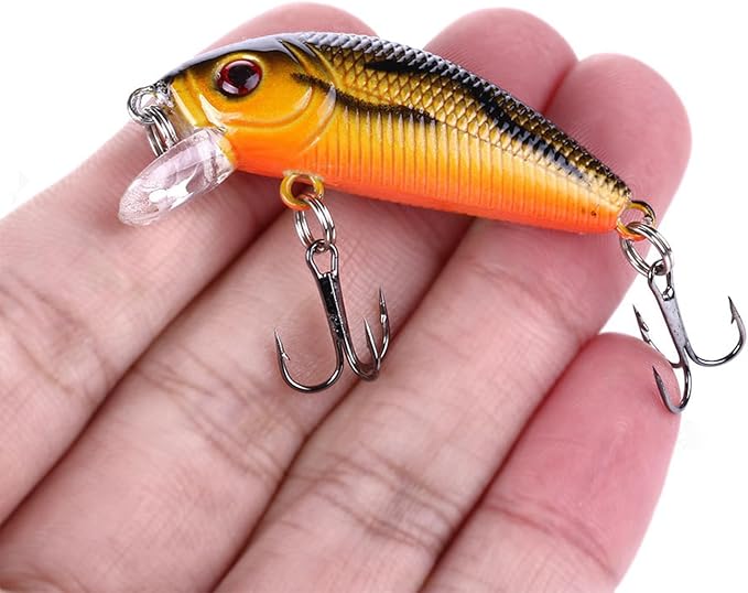Fishing Lures Kit Mix Includes Minnow Popper Crankbait and Fish Hook for Fishing Saltwater Freshwater Trout Bass Salmon